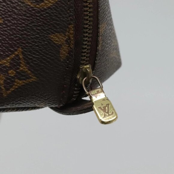 LOUIS VUITTON Monogram Trousse Demi Ronde Cosmetic Pouch LV Auth - Picture 13 of 16